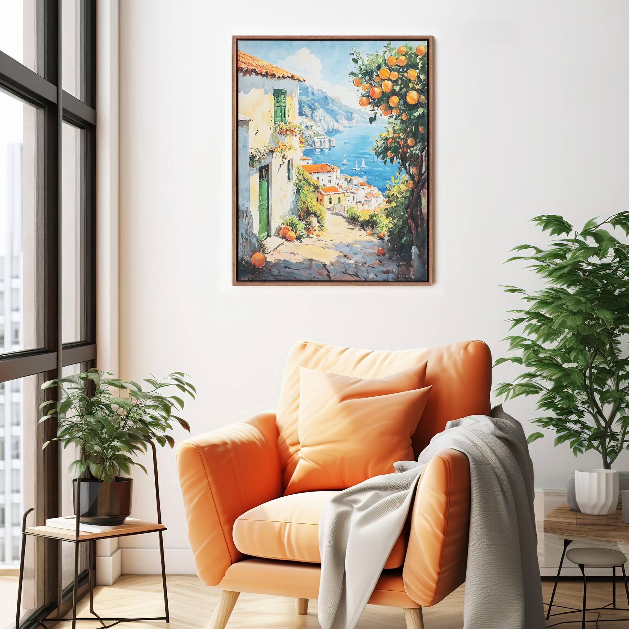 16" x 20" Coastal Path with Orange Tree Wall Art by Ashland®